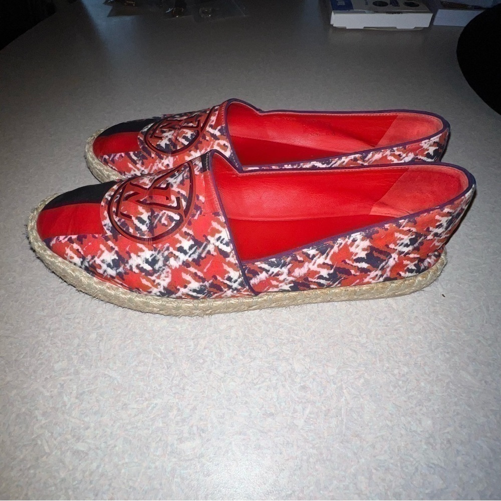 Louis Vuitton blue and red espadrille sandals. - Picture 3 of 12